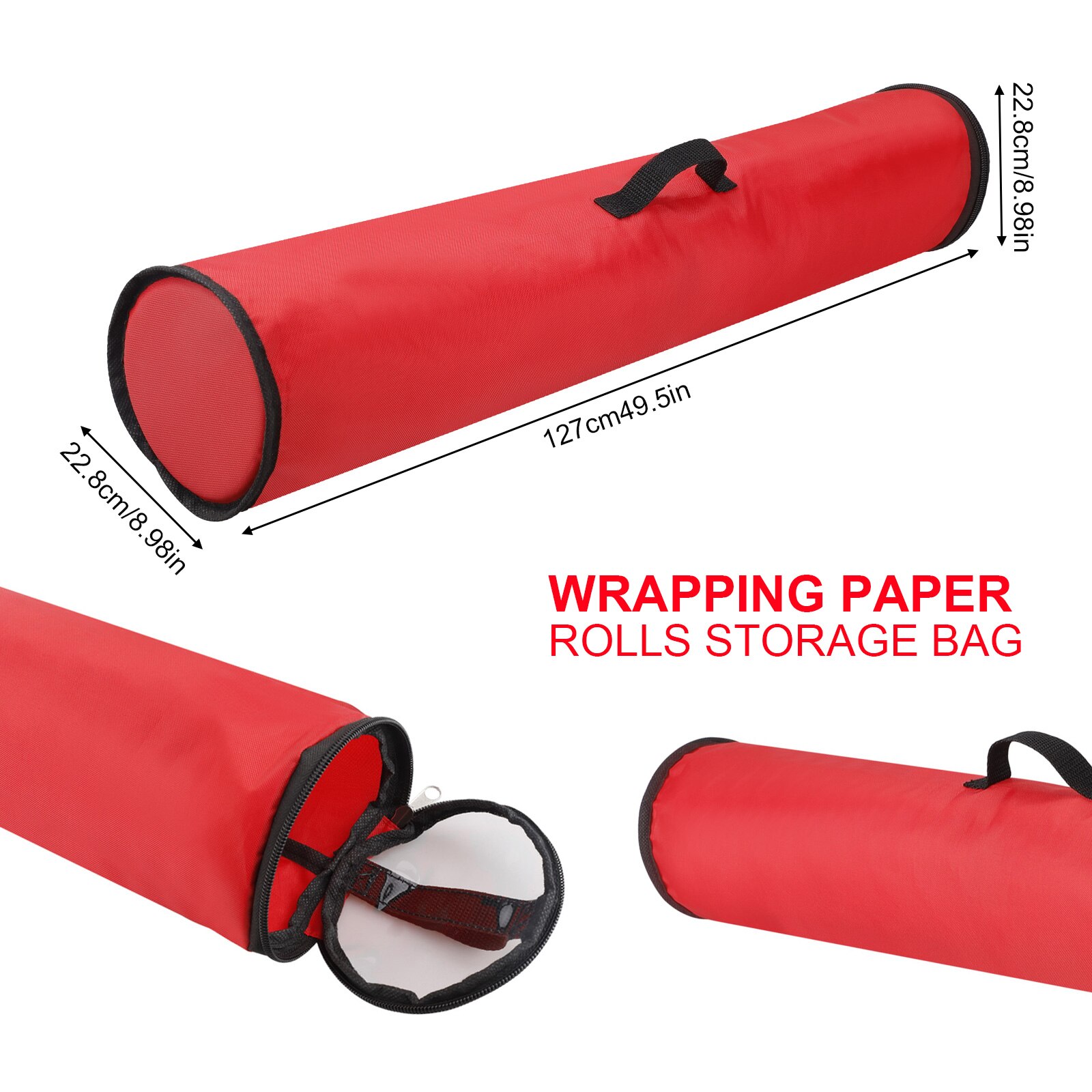 Kerstinpak organizer tas, inpakpapier organizer, opbergtas voor papierrollen, vochtbestendig, stofdicht, opbergtas voor papierrollen