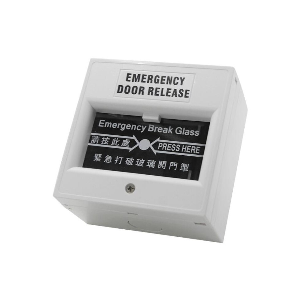 Glass Break Alarm Button Emergency Door Release Switches Fire Alarm swtich Break Glass Exit Release Switch: white