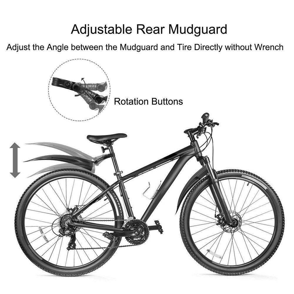 2 stk cykelskærm mountainbike fendere sæt mudderbeskytter cykel mudguard vinger til cykel for- og bagskærme