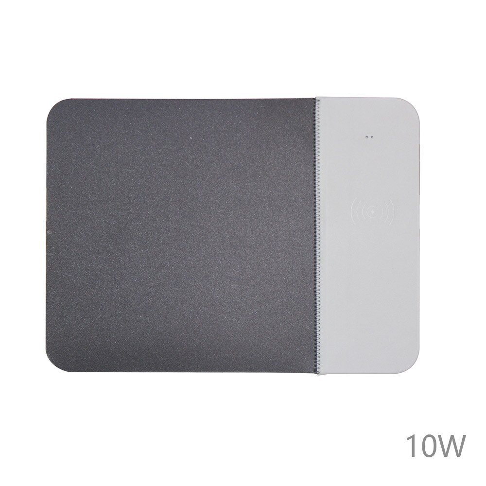 Kisscase qi trådløs lader lademusematte til iphone 8 8 Plus x xs xr pu lær musematte til samsung  s8 s9 s10 s10e: Grå 10w