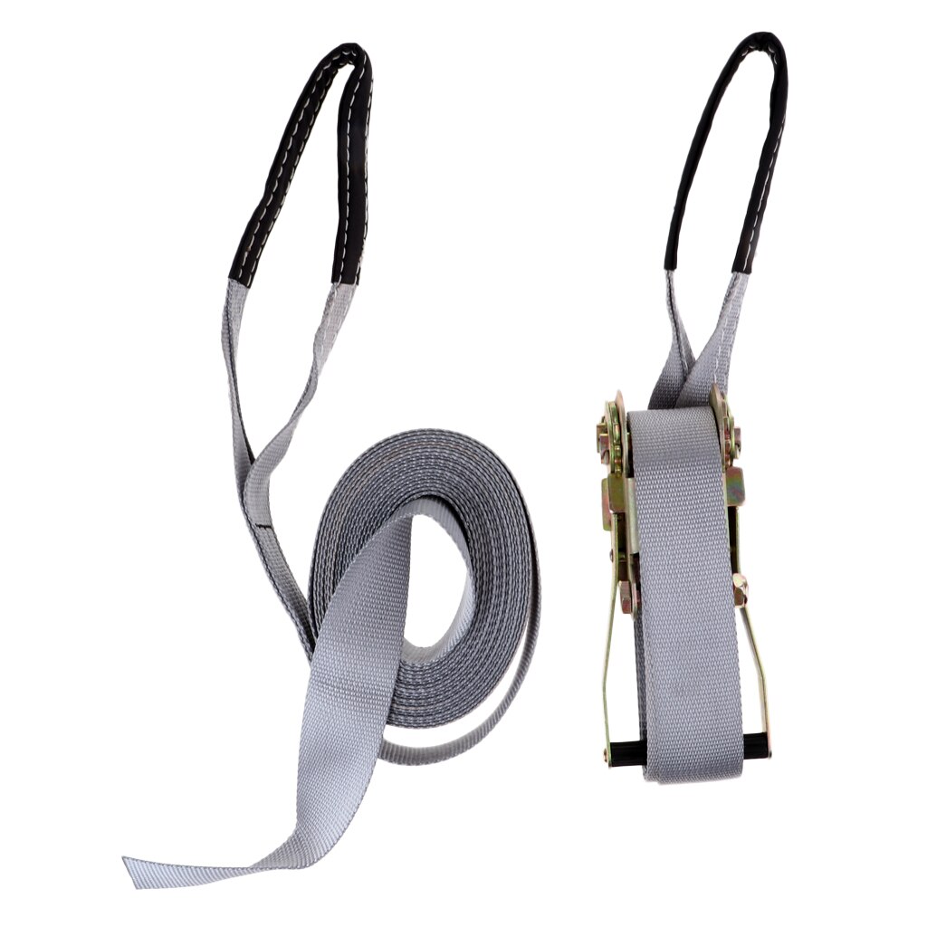 Heavy Duty Slackline Kit 36ft x 2'' Webbing Rope &amp; Tension Ratchet for Garden: Gray
