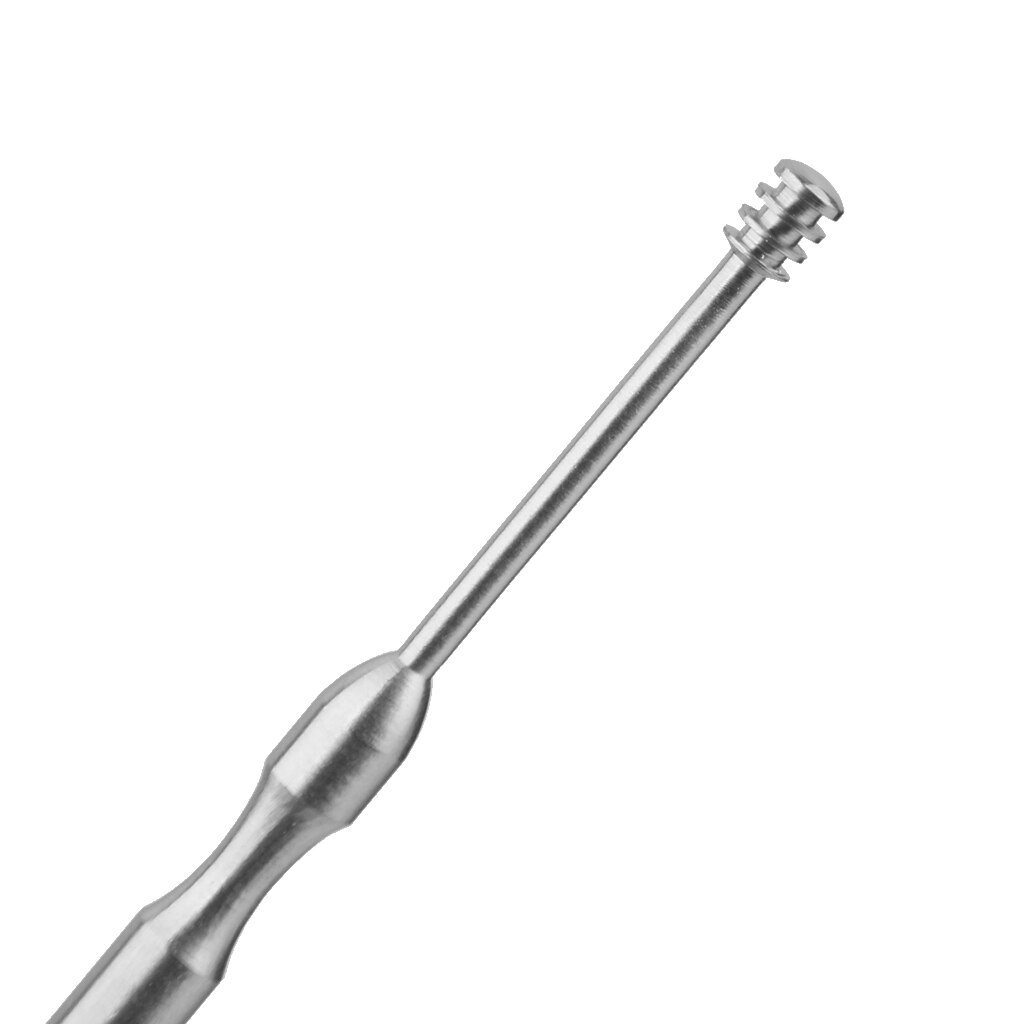 Limpiador de oreja de acero inoxidable, herramienta de palo de limpieza de doble extremo, eliminación de cera de oreja plateada