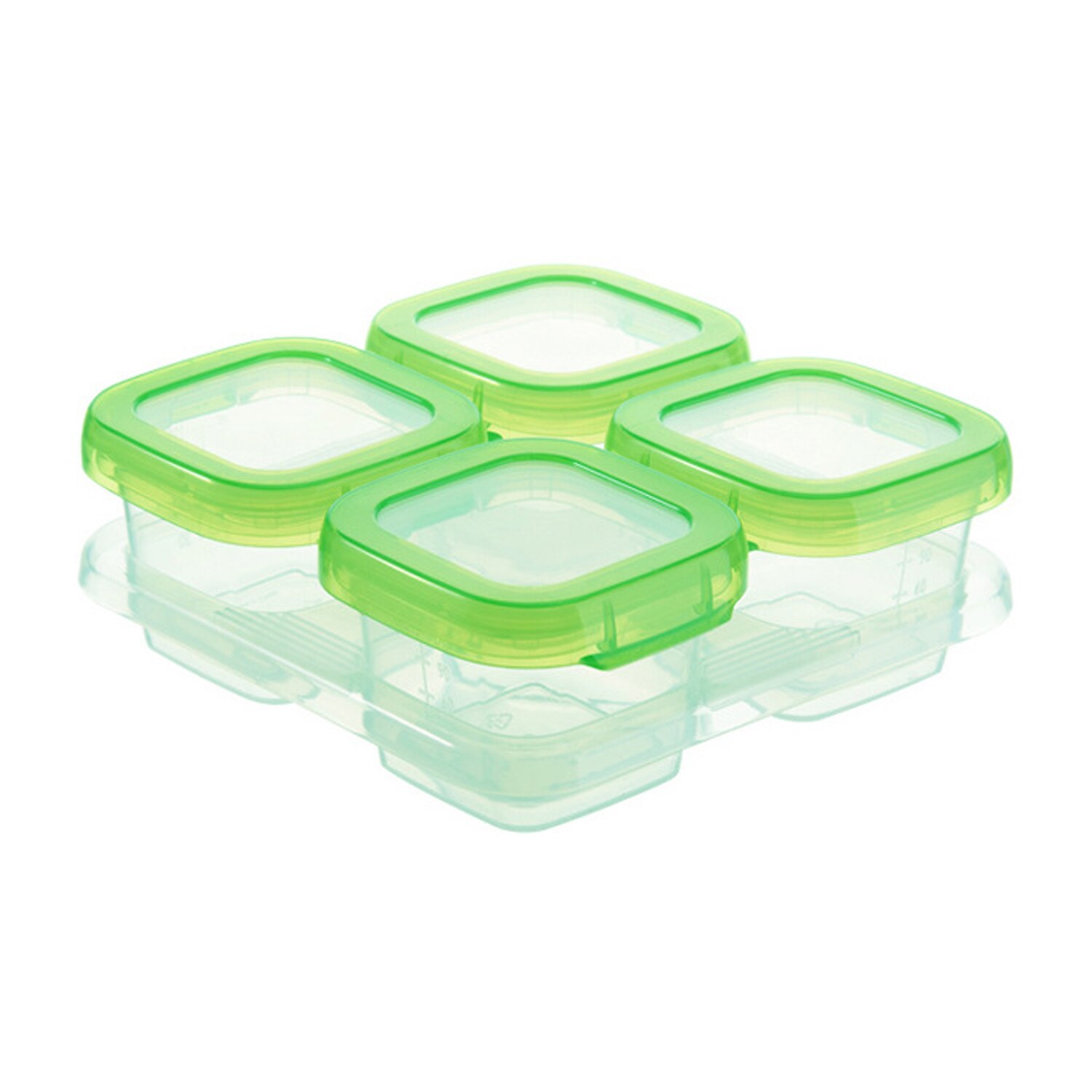 Reusable Leak-Proof Baby Formula Food Feeding Storage Container Freezer Cubes Cups Jars Box Case with Trays for Infants Toddler: 4 Piece