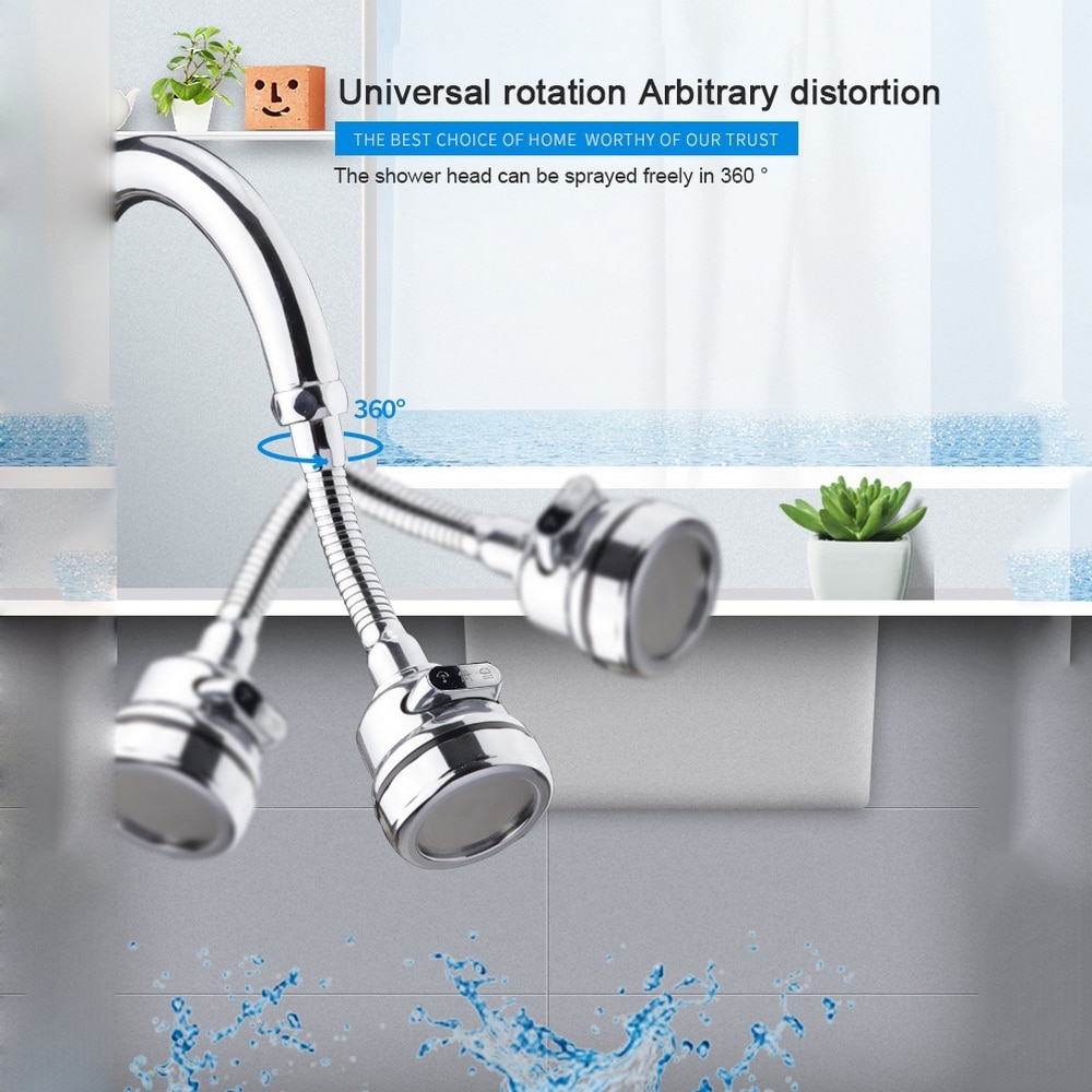 Three-speed Adjustment of Pressurized Water-saving Rotary Nozzle, Universal Bubbler, Faucet Shower, Splash-proof Nozzle