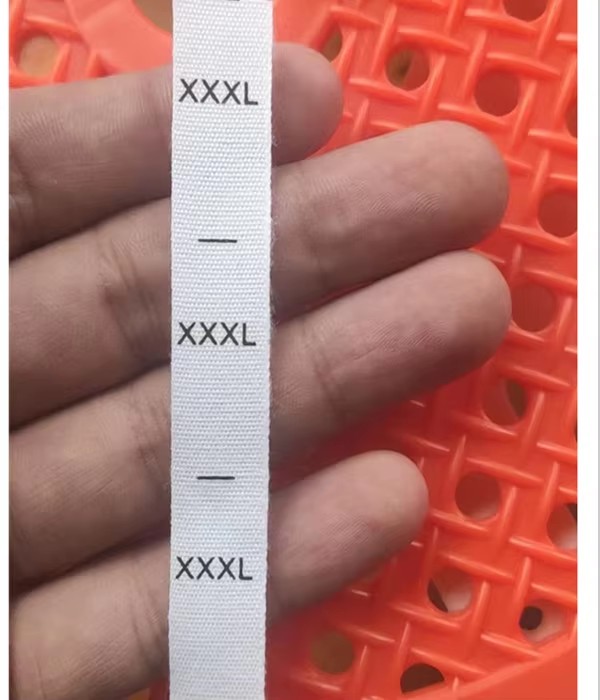 50 stuks Wit katoen Dubbele Maat Label voor volwassen XS/S S/M M/L L/XL XL/2XL Print Doek Maat Etiketten: Nickel-Free White