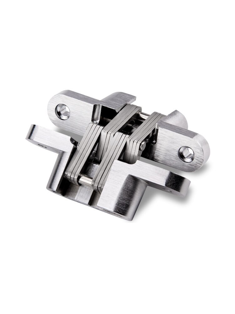 2PCS 304 Stainless Steel Hidden Hinges Seven Size Invisible Concealed Folding Door Hinge For Kitchen Furniture Hardware