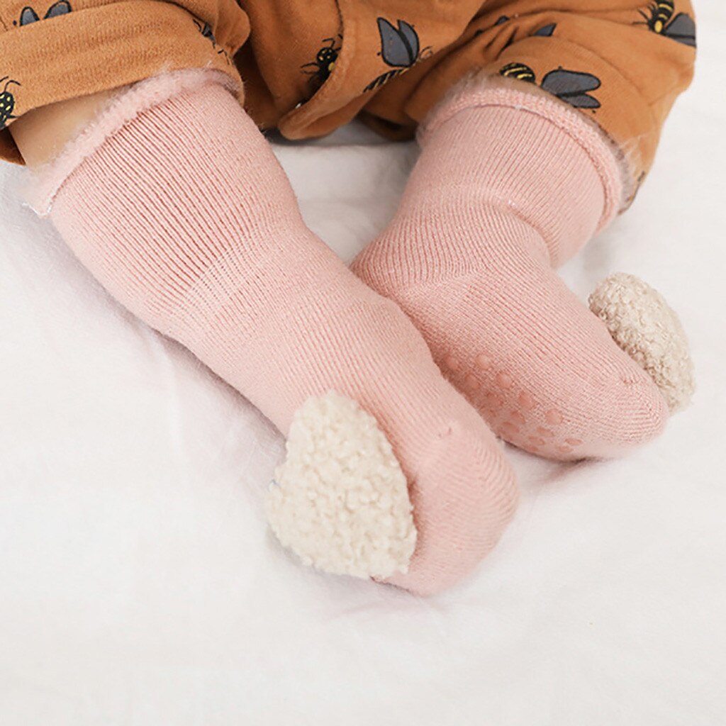 Zoete Kinderen Sokken Peuters Meisjes Sokken Grote hart Knie Hoge Lange Zachte Katoen Kant baby Sokken Kinderen knie Highs meisje kleding #5