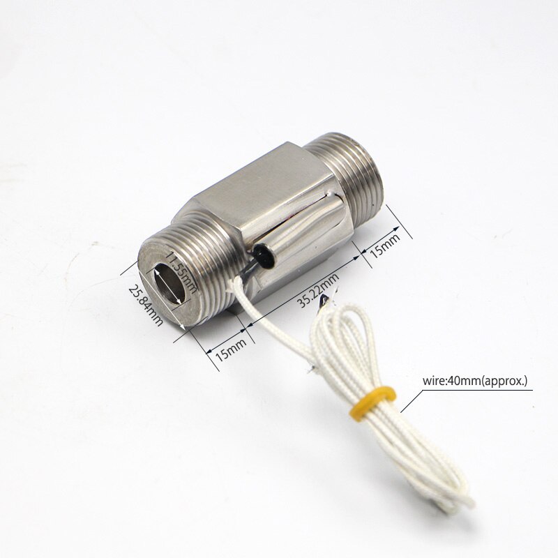 110V 3/4" DN20 Male Stainless Steel Metal Shell Liquid Water Flow Sensor Switch ZFS-02S