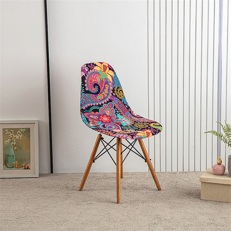 1Pc Bedrukte Eettafel En Stoelhoes Huishoudelijke Elastische Stoelhoes Eames Stoelhoes Speciaal Gevormde Stoelhoes: Rood