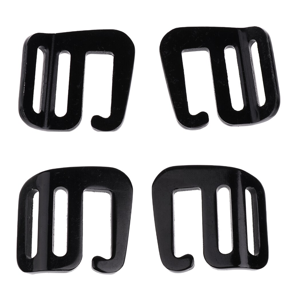 4 Stuks 1 Inch/25Mm G Haak Webbing Side Release Gesp Voor Rugzak Band Zwart