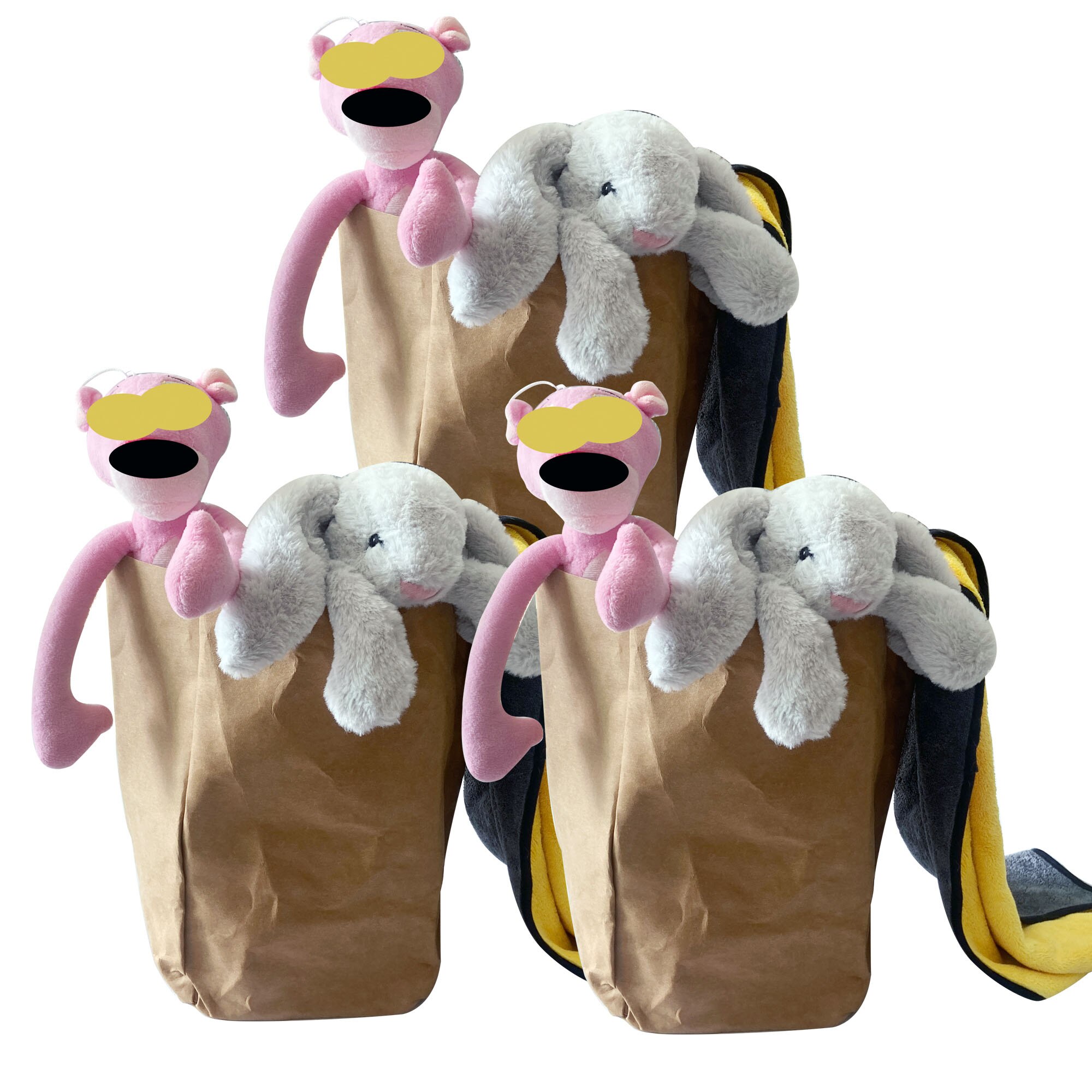 Reusable Produce Bags Kraft Paper, Washable Zero-waste fruit and vegetable organizer bags for refrigerator,Toy Grocery bag: LX3PCS