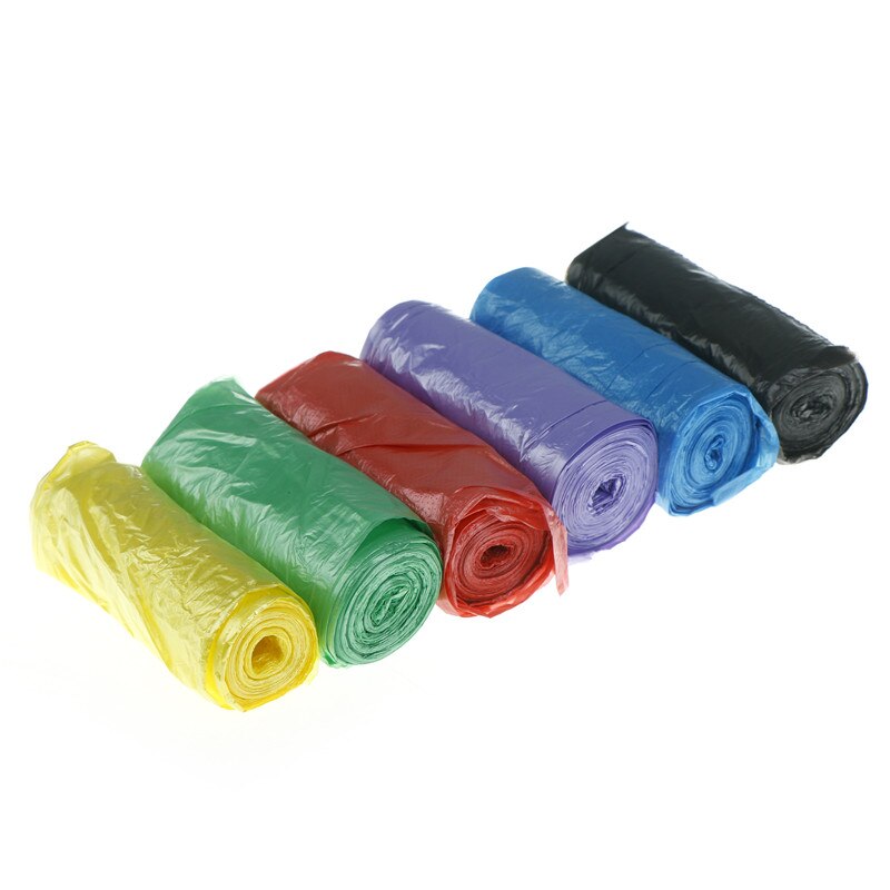 1 ruller plastikposer skraldeposer enkelt farve tyk praktisk miljørengøring affaldspose 50*60cm