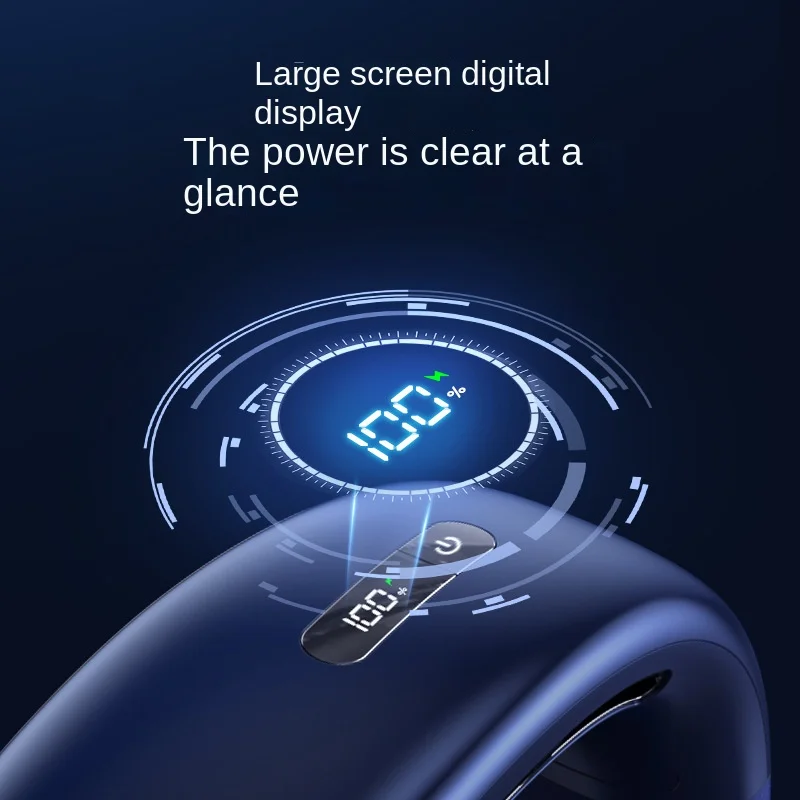 10000Mah Draagbare Nek Ventilator Mini Bladloze Stille Nekband Fan Usb Oplaadbare 3 Snelheden Dempen Draadloze Elektrische Nek Koeler Fans