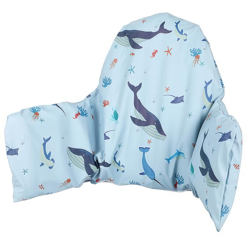 Kussenhoes voor kinderstoel Ingebouwd opblaasbaar kussen schoon te maken Kinderstoelaccessoires voor babysitten Comfortabeler: Blauw