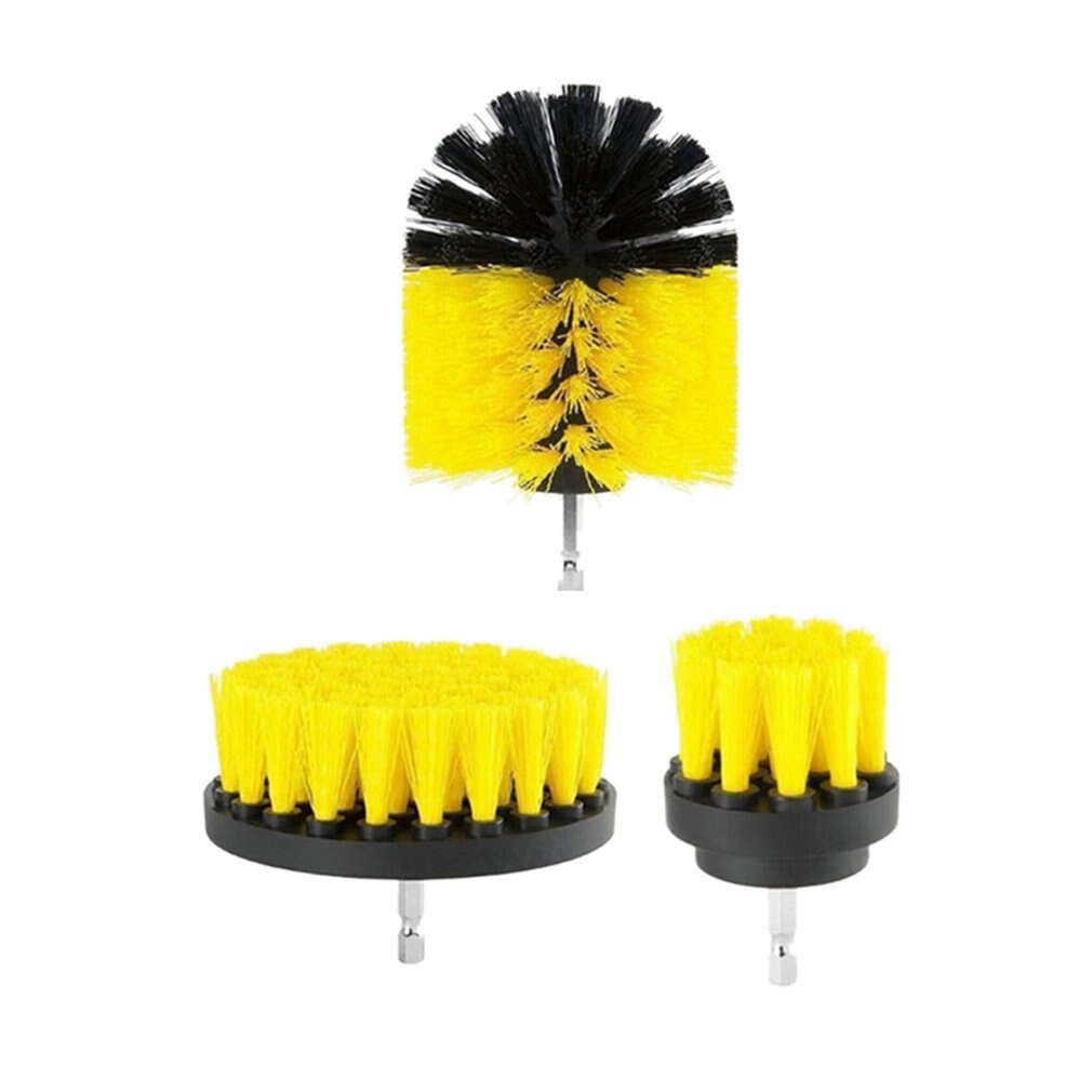 Drillbrush 3 Piece Drill Brush Cleaning Tool Attachment Kit for Cleaning Tile Grout Shower Bathtub General Purpose Scrubbing