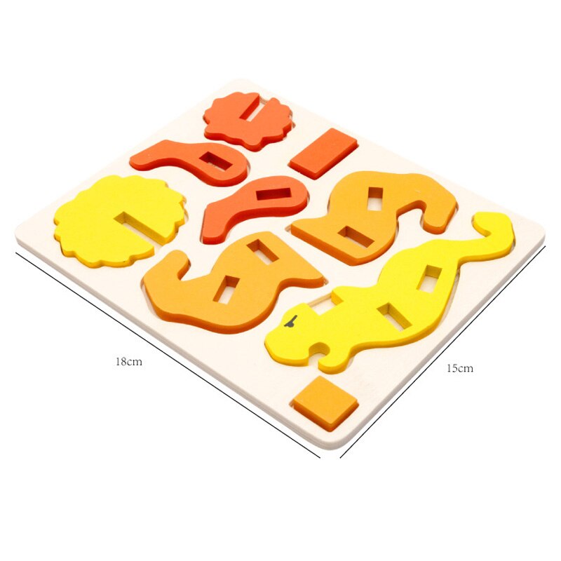 Giocattoli per bambini Puzzle 3D in legno cartone animato modello animale blocchi per bambini giocattoli educativi precoci per giochi per bambini