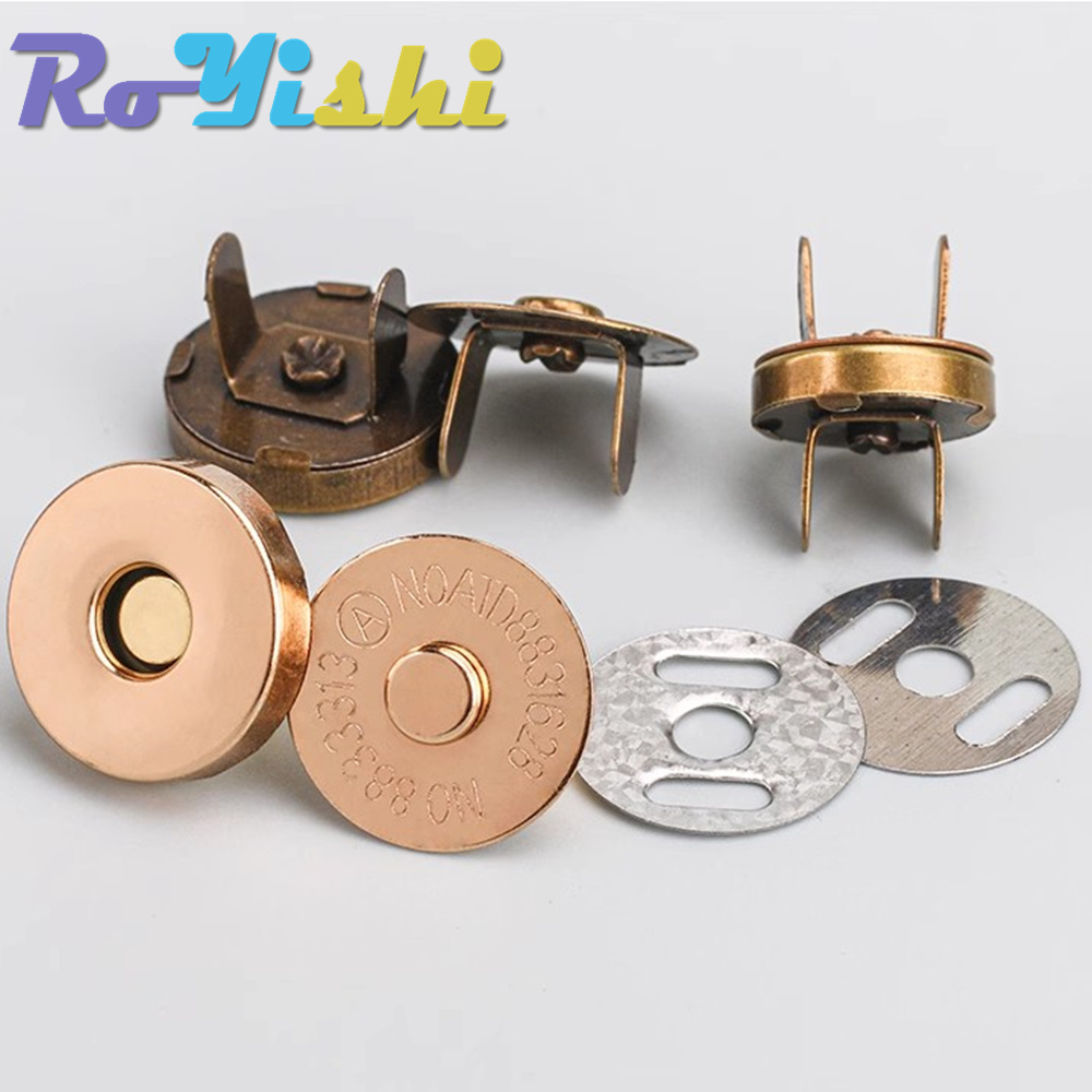 10 Pcs/Pack 14-18MM Magnetic Snap Fasteners Clasps Buttons Handbag Purse Wallet Craft Bags Parts Accessories