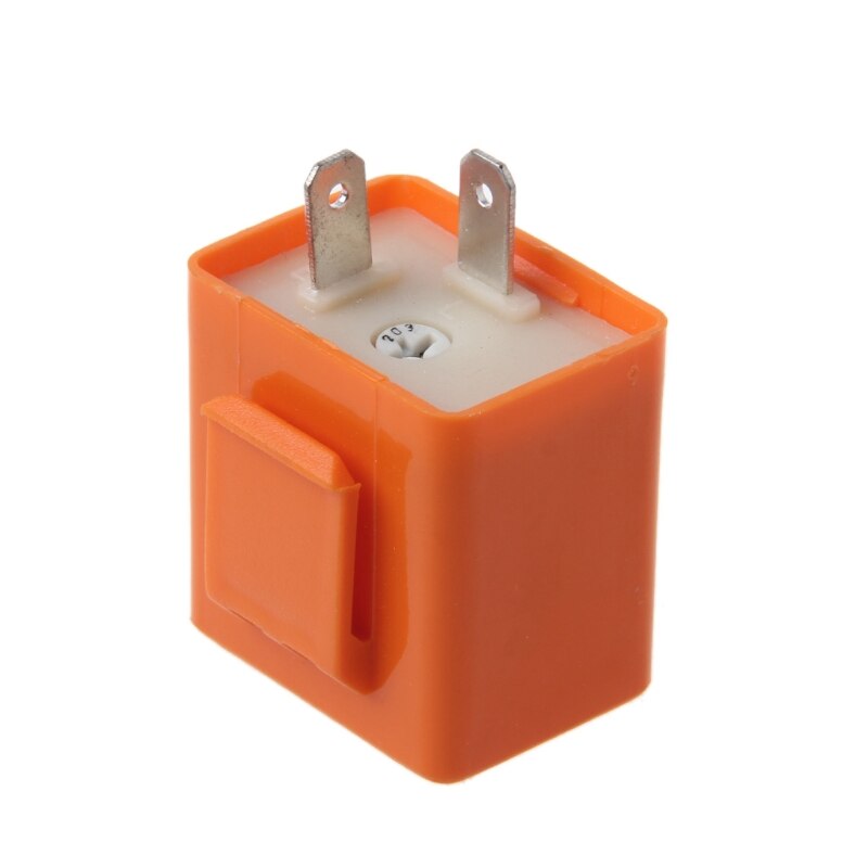 12V 2 Pin Motorcycle Blinker Adjustable LED Flasher Relay Turn Signal Indicator