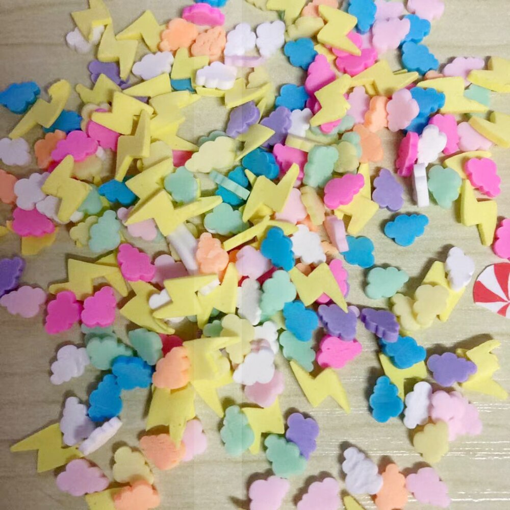 Plastilina de colores para decoración del hogar, arcilla polimérica educativa de 100g con forma de nube Llightning, perfecto para rellenado de uñas, teléfono de arte