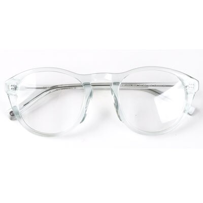 Light transparent green acetate eyeglasses frames lady york: Default Title