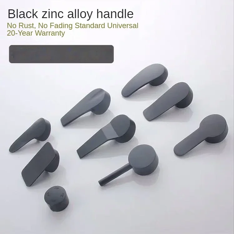 Black Faucet Switch Handle Mixing Valve Spool Handle Basin Kitchen Shower and Cold Faucet Repair Accessories