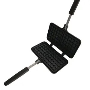 Herramientas para hornear, horno de Gas, molde para gofres de Metal, molde antiadherente para pastel, sartén para gofres de hierro Dunkin, molde agitador para Donuts, Mini gofrera: 6