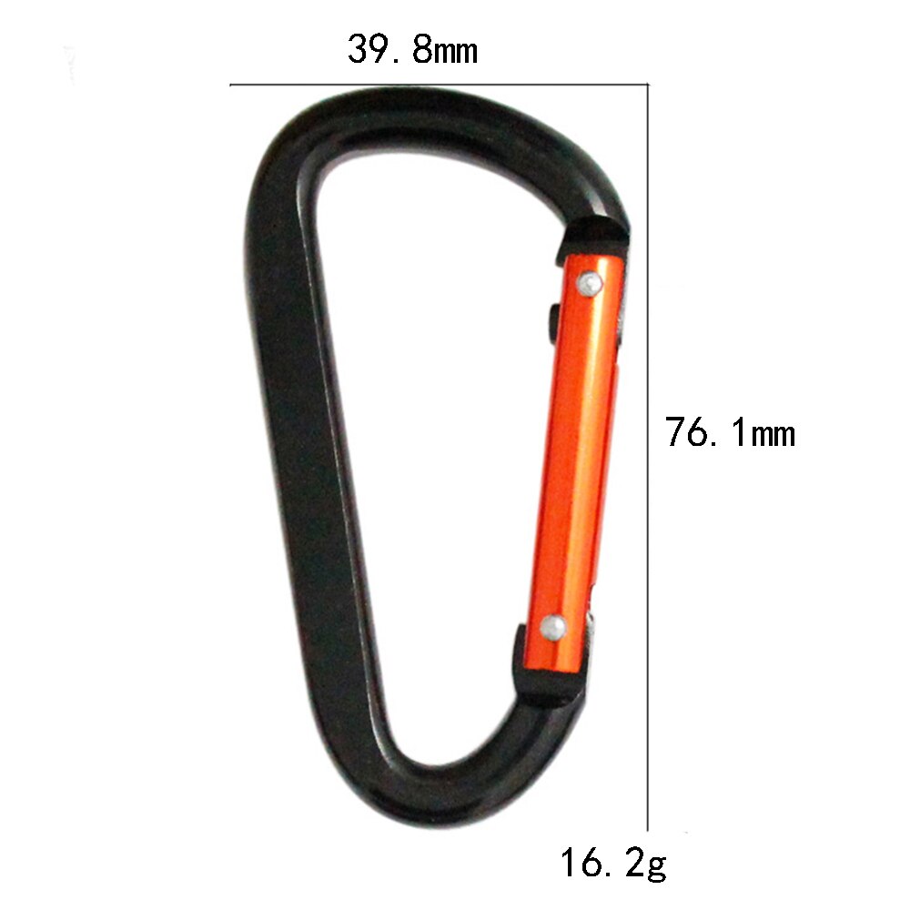 5 stuks Sleutelhanger Hook Aluminium Karabijnhaak Camping Outdoor 8D Klinknagel Afvlakking Karabijnhaak Waterkoker Key Speelgoed Zak Kleding Hanger