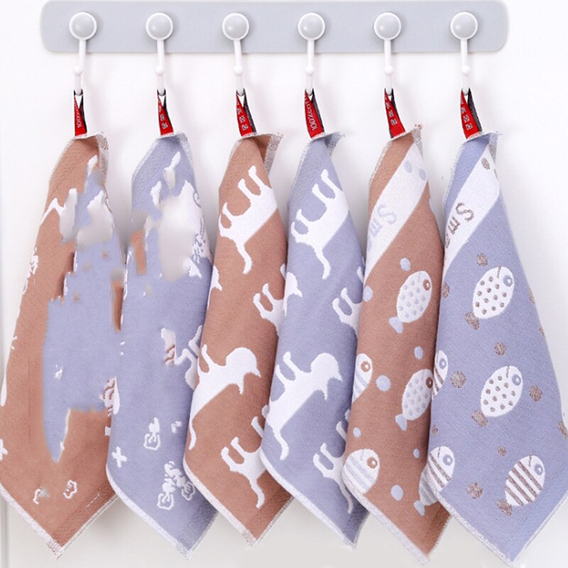 Antibakteriell icke-tvinnad badhandduk musik tecknad kattmönster badrumstillbehör 1pc baby ansiktshandduk