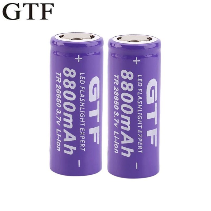 GTF 26650 Battery 3.7V 8800mAh Li-ion Rechargeable Battery For Flashlight Torch Li-ion Battery accumulator battery