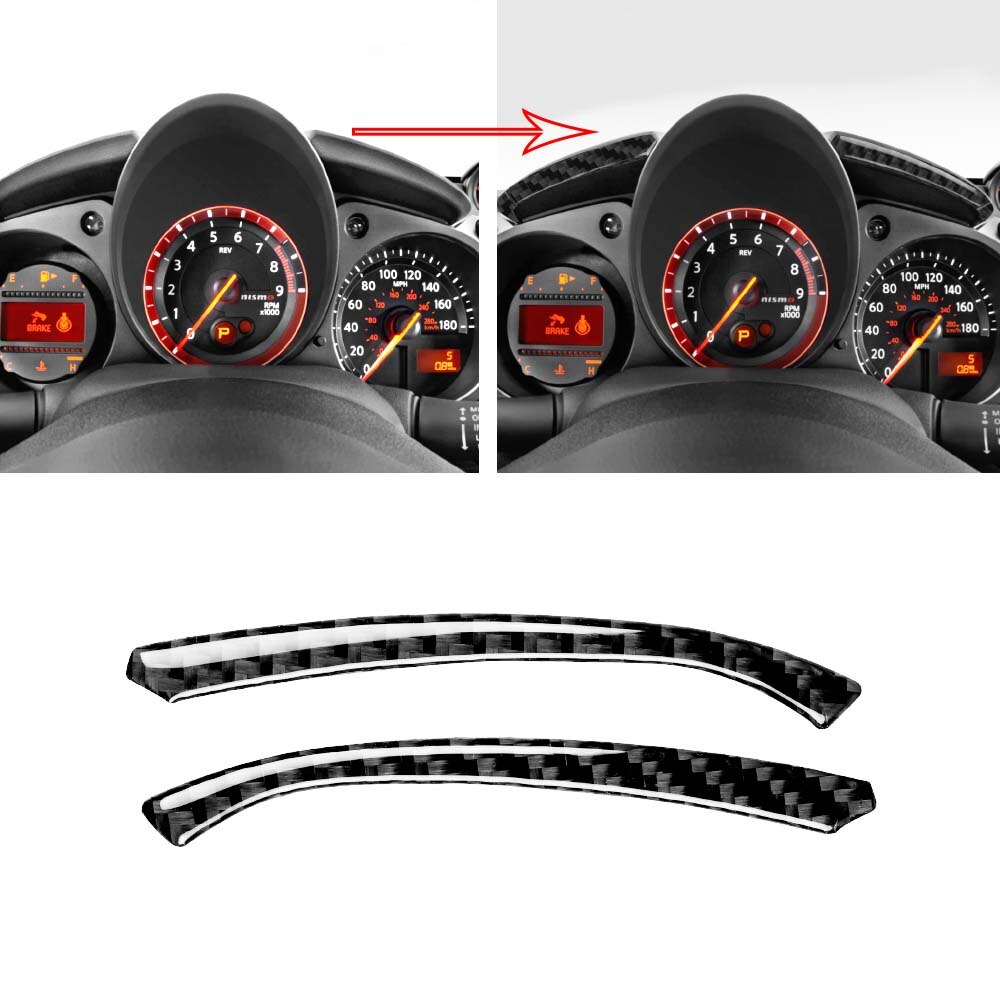 Carbon Fiber Dashboard Instrument Moulding Cluster Panel Cover For 370Z 09-20