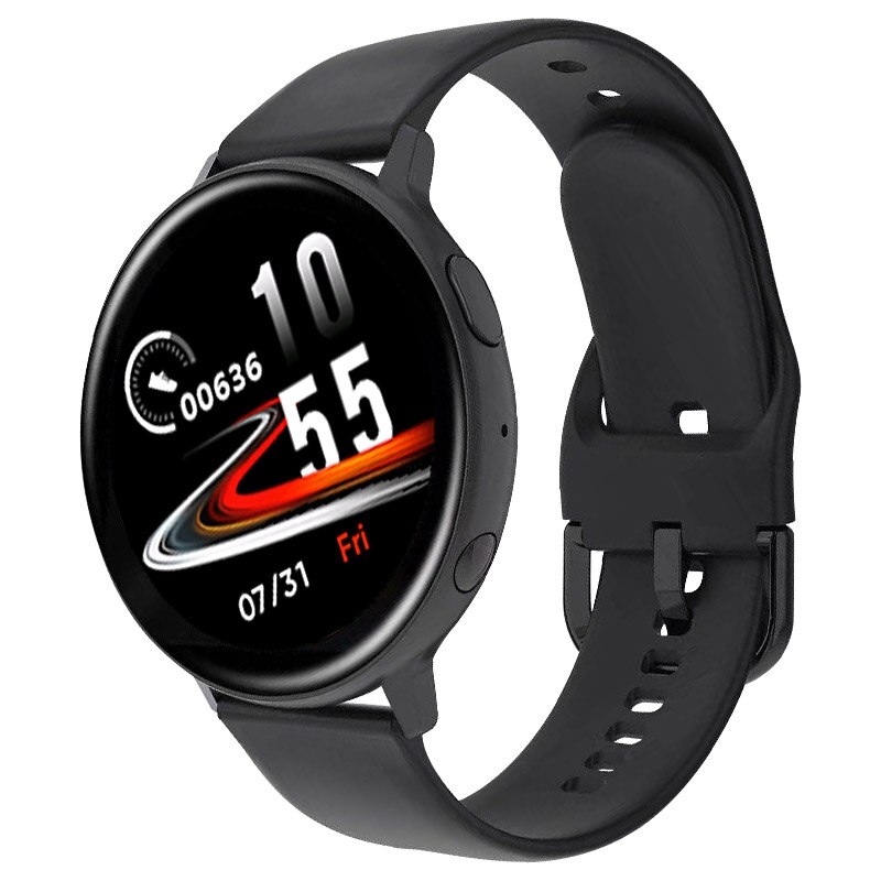 Bakeey Q16 Smart Watch bluetooth Call Full Touch Heart Rate Blood Pressure Monitor Music Playback Dual UI Menu Smartwatch Men: Black