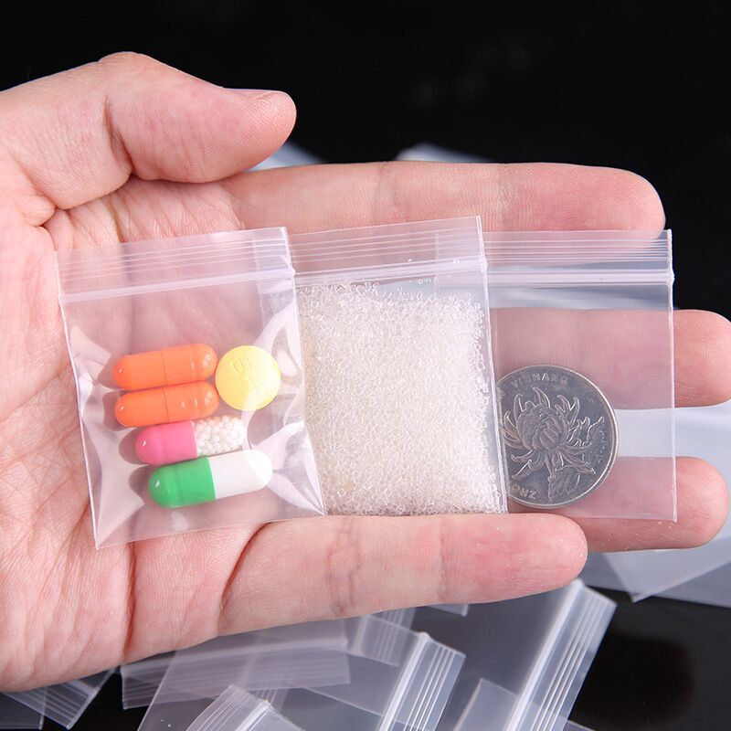 100-300 stück Mini Kleine Kunststoff Tasche Schmuck Reißverschluss Reißverschluss sperren Wiederverschließbaren Kunststoff transparent Mini Tasche Verschiedene Größen