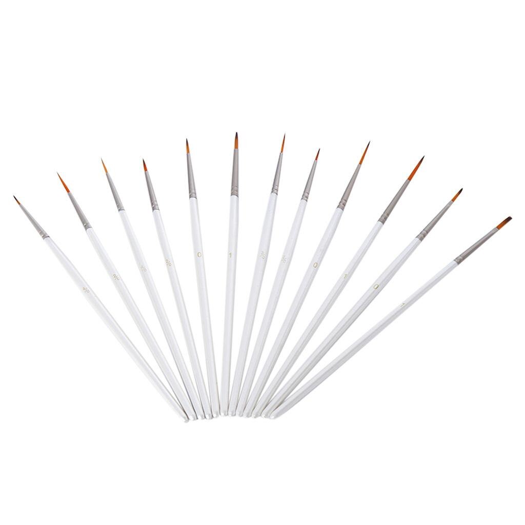 12Pcs Paint Brushes for Fine Detailing Art Painting Learners Tool Set