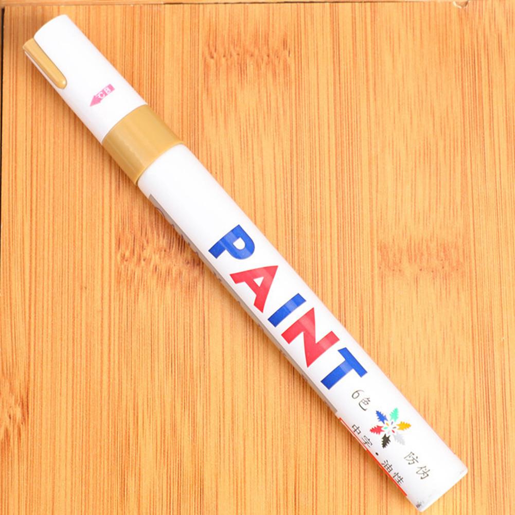 colorful Universal Waterproof Tyres Cars pen Doodle Pen Permanent Paint markers Graffiti Oily Marker Pen: Gold