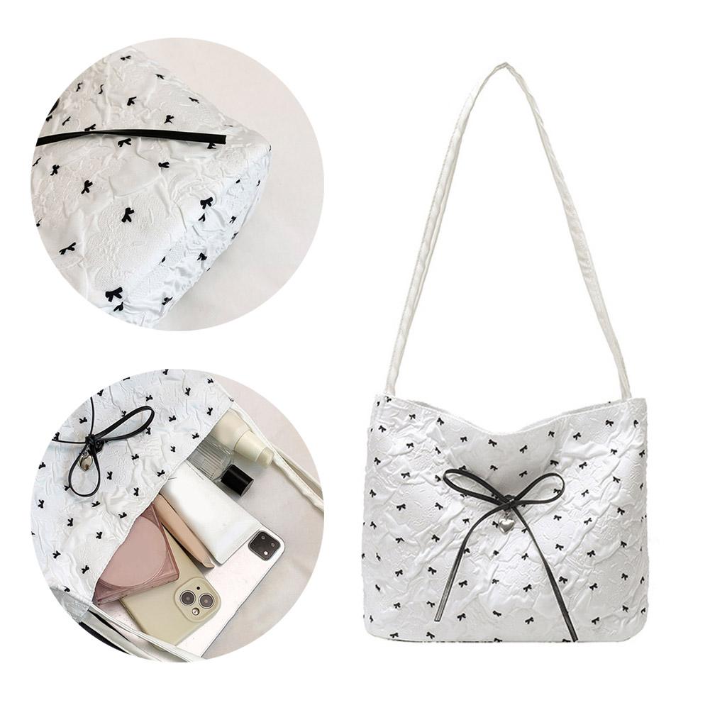 Bow dames schoudertas met grote capaciteit, handtas, crossbodytas, tas voor dagelijks woon-werkverkeer, armtas