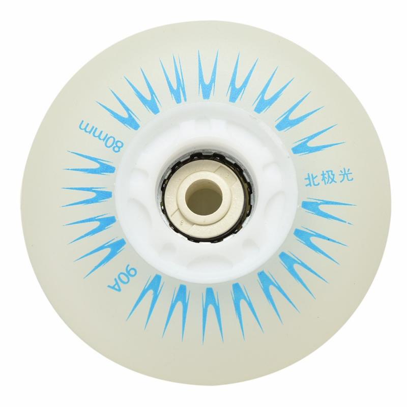 Skating Flash Roller Wheels LED Sliding Skate Wheels 80mm Inline Skating Flashing Wheel Rollerblade Skateboard Roller: Blue