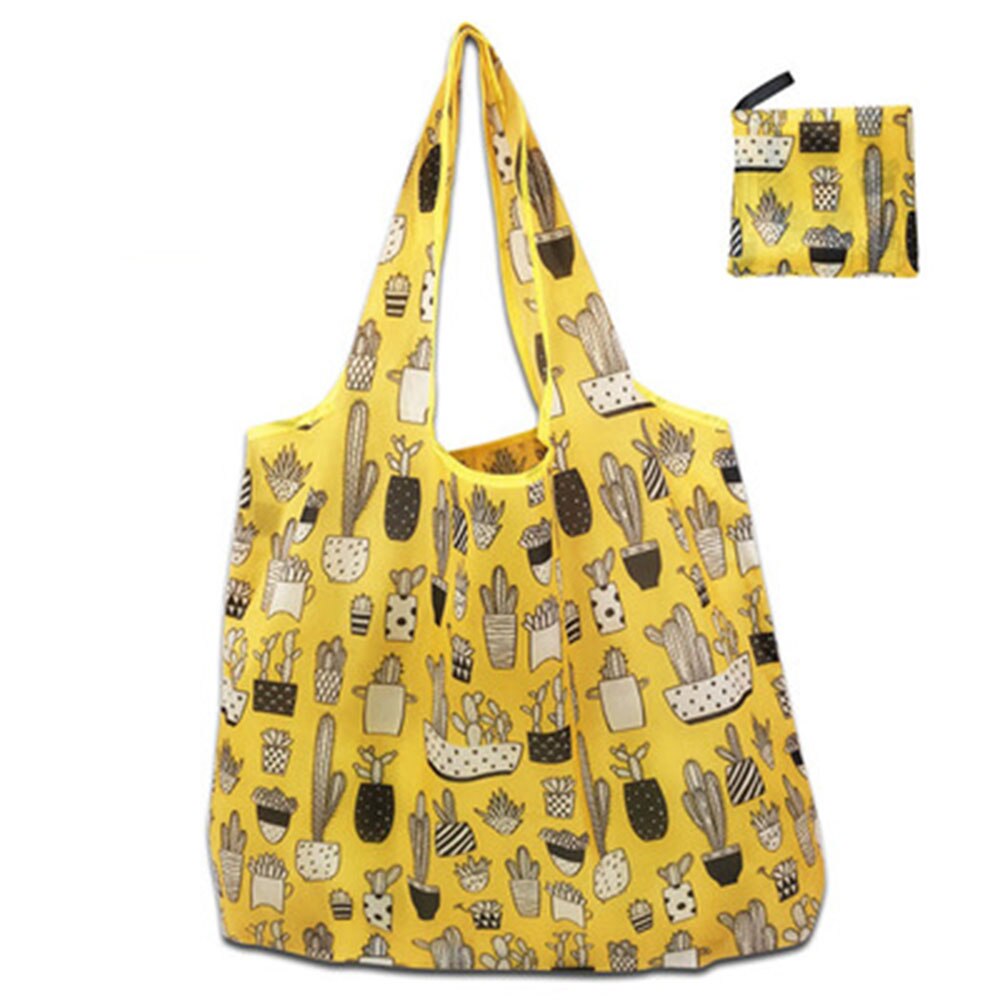 Reusable Shopping Bags Women Foldable Tote Bag Portable Cloth Eco Grocery Bag Folding Large Capacity Handbags: 8