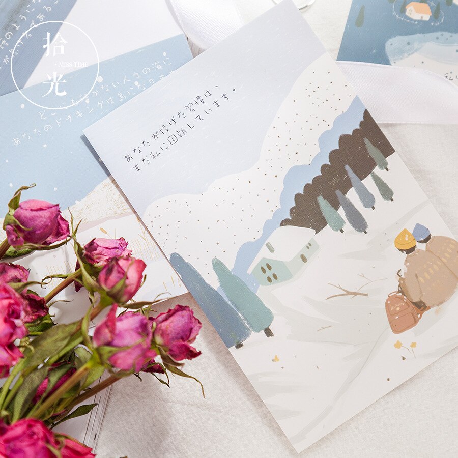 Carte postale créative de la saint-valentin, 30 feuilles/ensemble, carte de vœux, Message, d'anniversaire