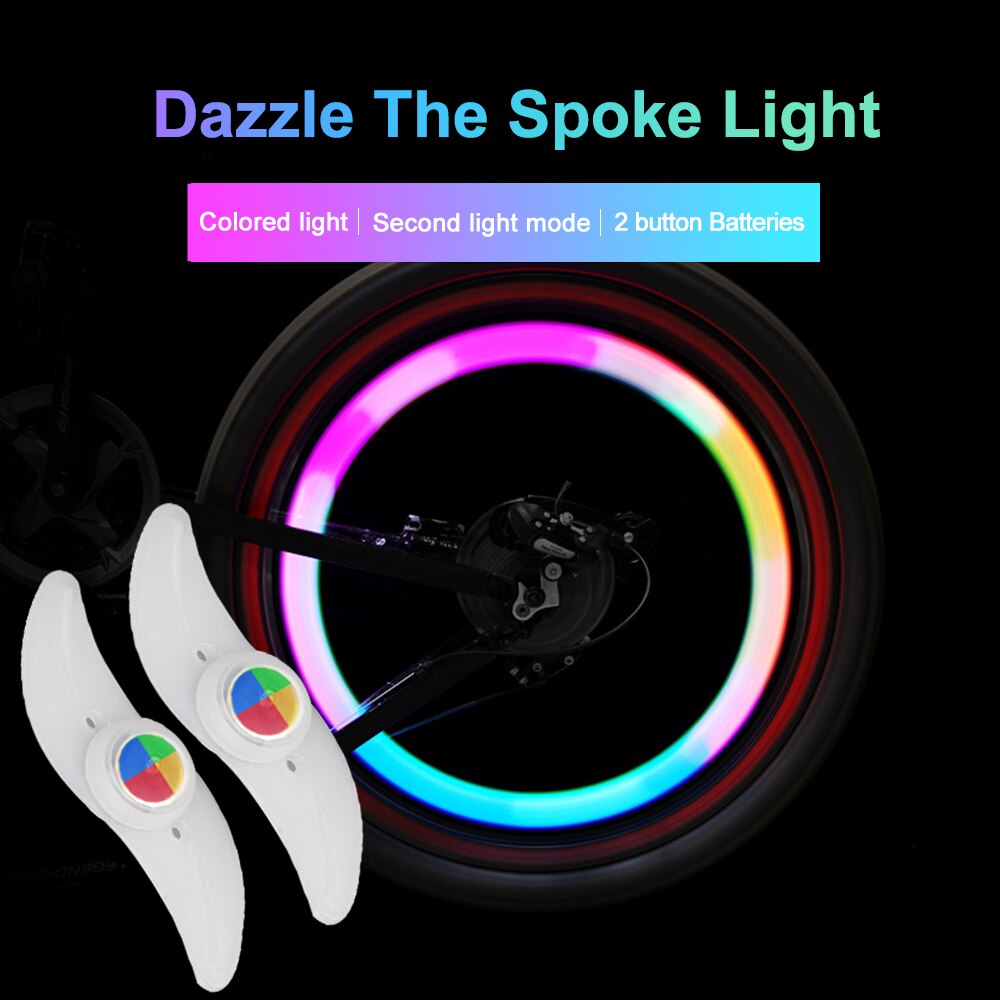 Lumière colorée pour roue de vélo, étanche, VTT, balance, lampe de vélo, LED, voyants flash iopathiques, lampe de cyclisme