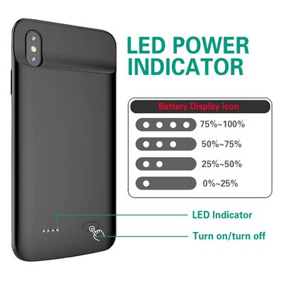 Batterijhoesje, zachte 4000 mah powerbank, batterijhoesje voor iphone x xs, oplaadbatterij, powerbankhoesje voor iphone xr xs max