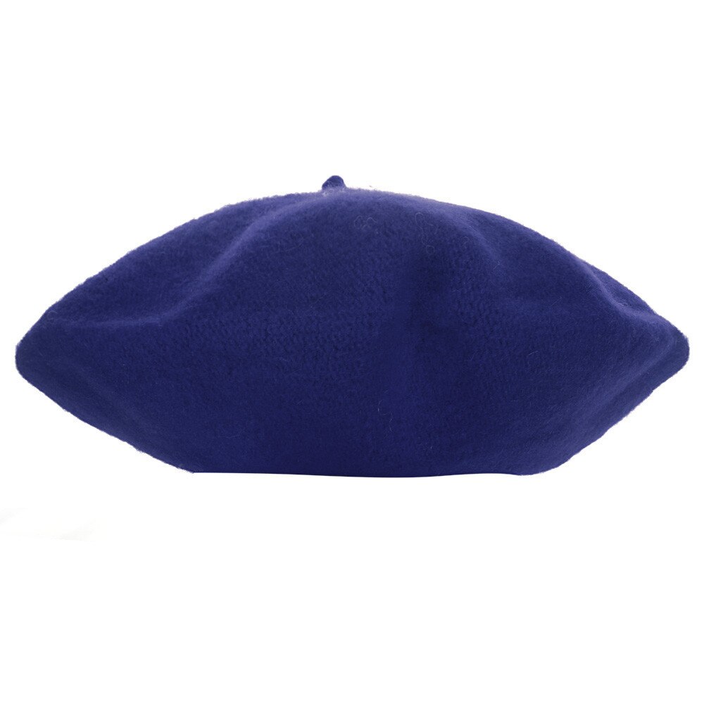 Børn piger vinter hatte bailey hat kuppel solid søde børn uld baretter huer  #815: Blå