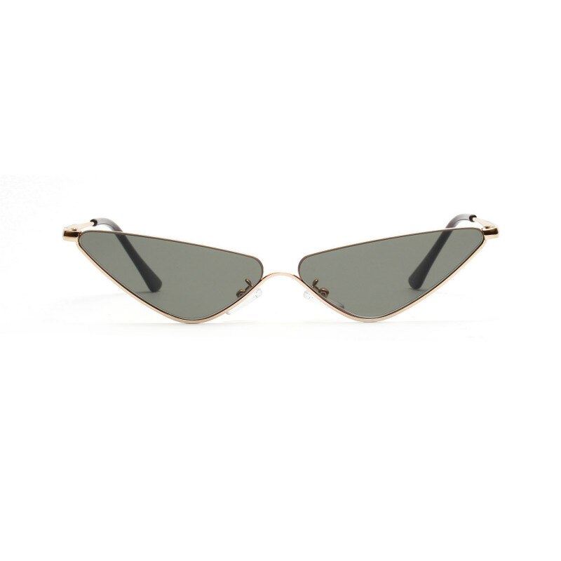 Lady Triangle Sun Glasses Women's Cat Eye Small Glasses Women's Men's Personality Retro Polygon Small Frame Sunglasses