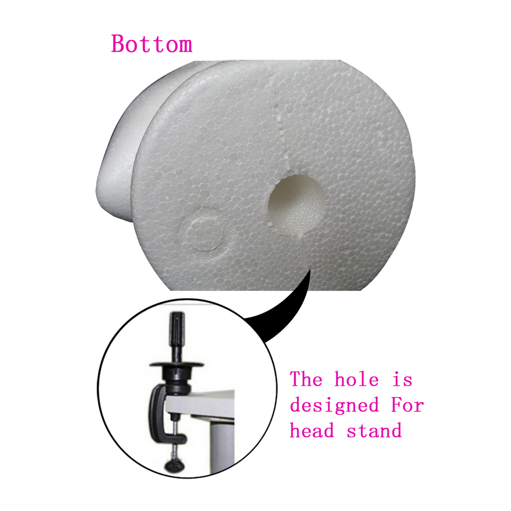 Women Foam Head Practical Styrofoam Head Model Polystyrene Durable Portable Mannequin Head For Wig Stand Glasses Hat Display