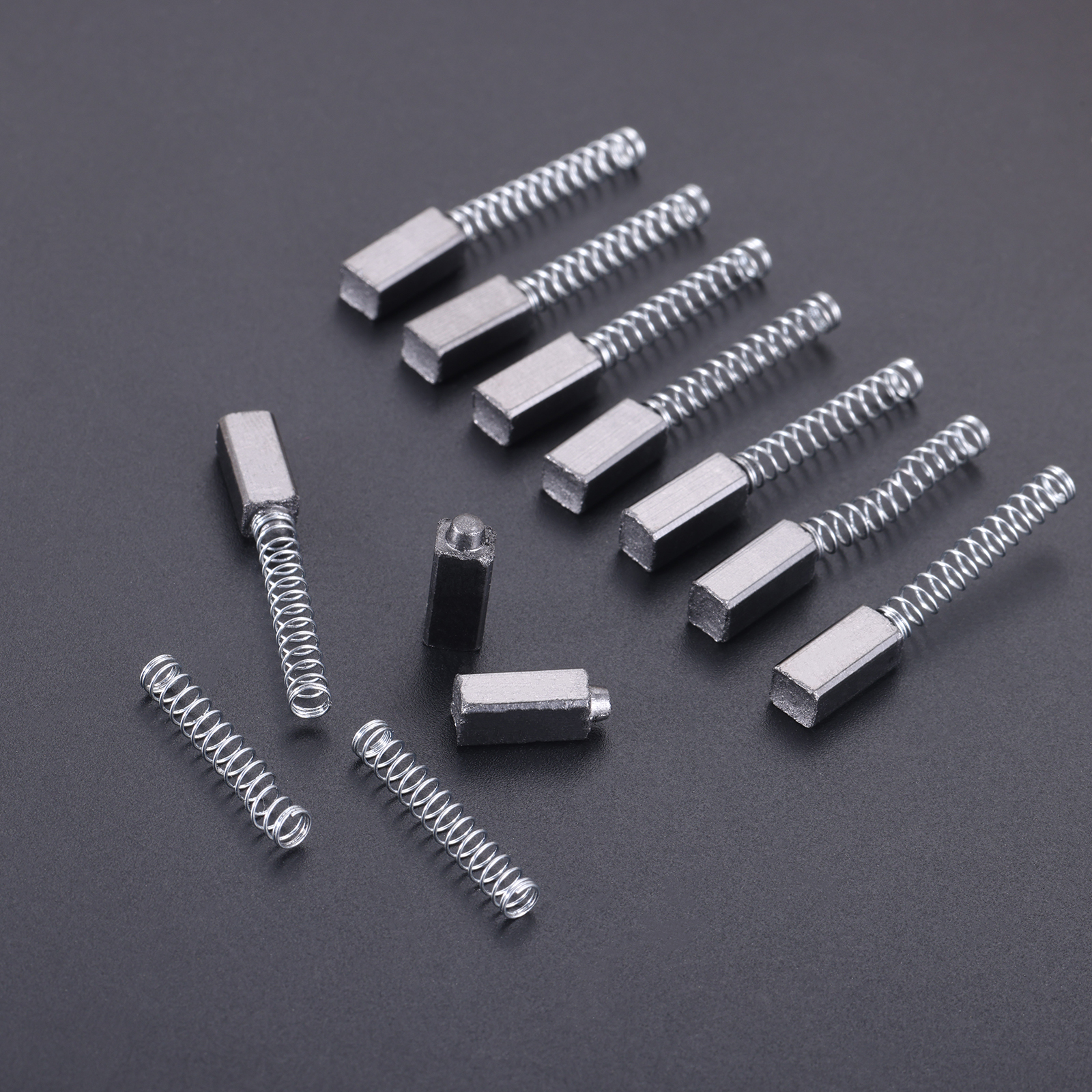 10pcs Old Home Sewing Machine Carbon Brush 180W 250W Electric Motor Spring Block for Singer Home Elna Kenmore Overlock Edge