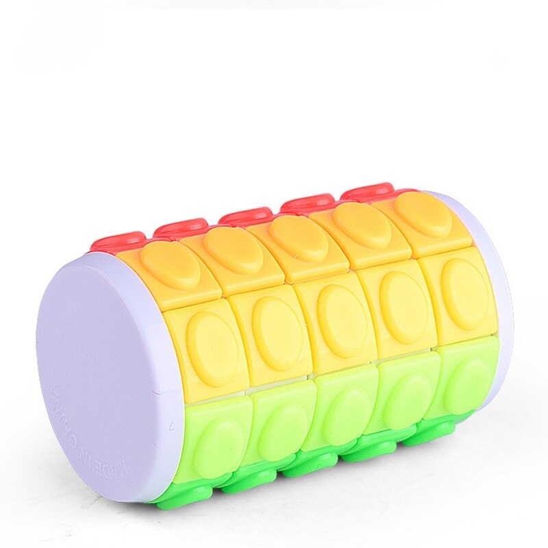 5th Order 3d Draaien En Schuif Stress Cube Puzzel Speelgoed Regenboog Kleur Cilinder Sliding Puzzel Decompressie Speelgoed Voor Volwassen