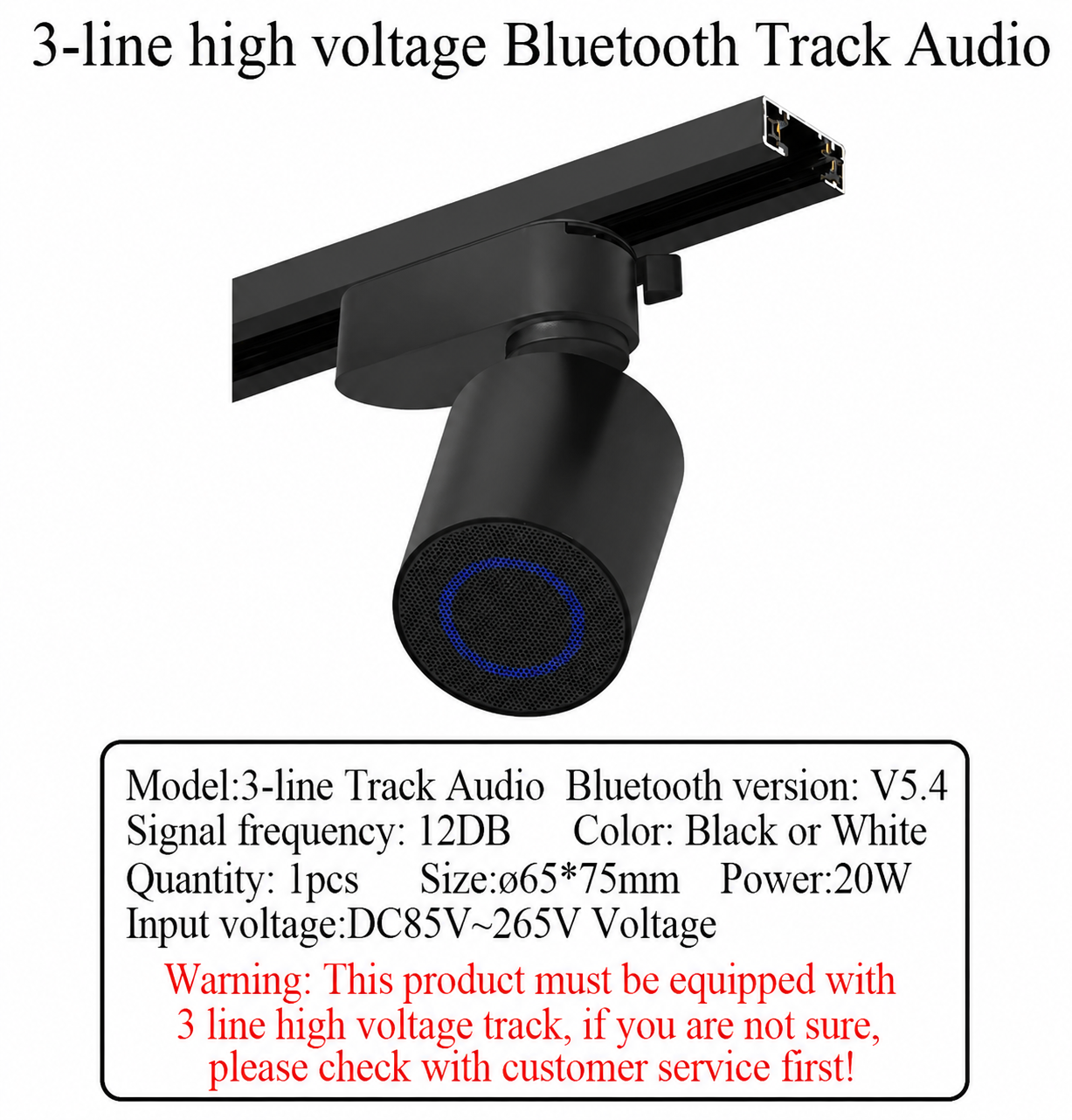 Głośnik Bluetooth Dźwięk ST1 6mm Ultracienki/seria 20 Ścieżka magnetyczna/Wysokie napięcie 2 przewody/3 przewody/4 przewody/Zwykły styl sufitowy