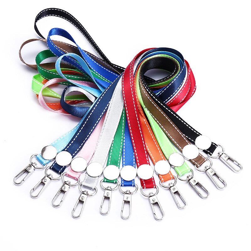 Effen Kleur Lanyard Badge Id Kaarthouder Neck Strap Key Houder Draagkoorden Lanyard Kantoor Schoolbenodigdheden Accessoire: random color 1pcs