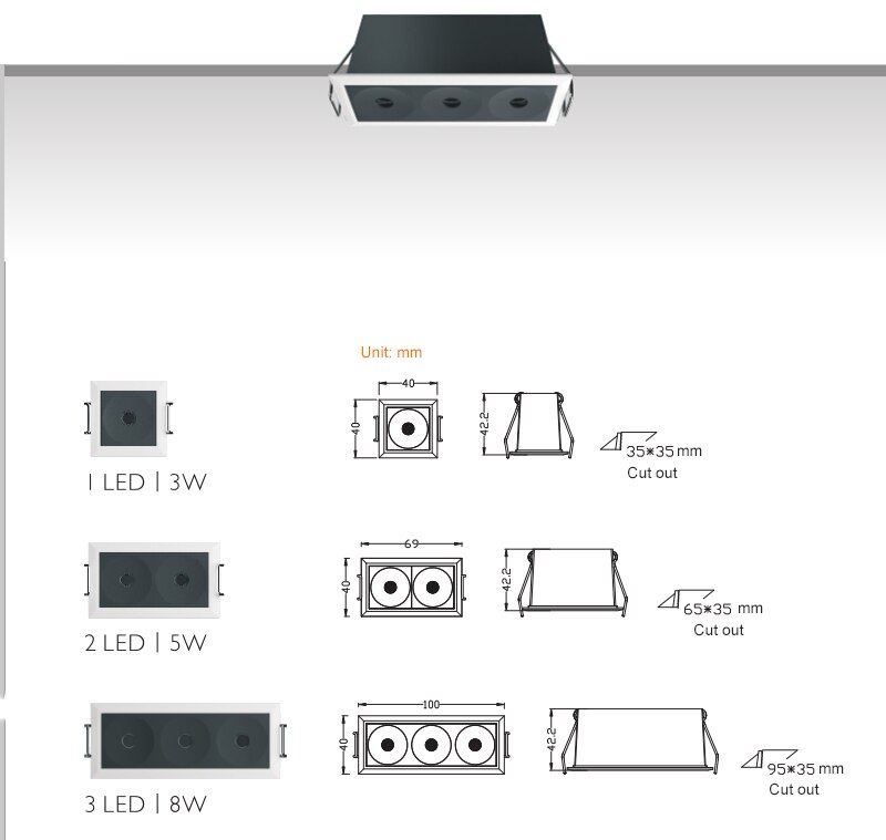 Die Casting Aluminum 30 Beam Small Emitting Light Hole Mini LED Spotlight Comfortable Modern Domestic Lighting Fitting