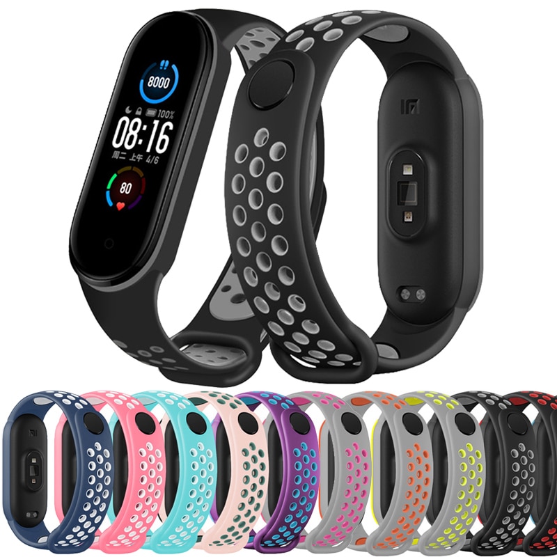 Inteligentna bransoletka dla Xiaomi Mi Band 6 5 pasek silikonowy MiBand 3 4 bransoletka pasek na rękę dla Xiaomi Mi Band 6 wymienny pasek do