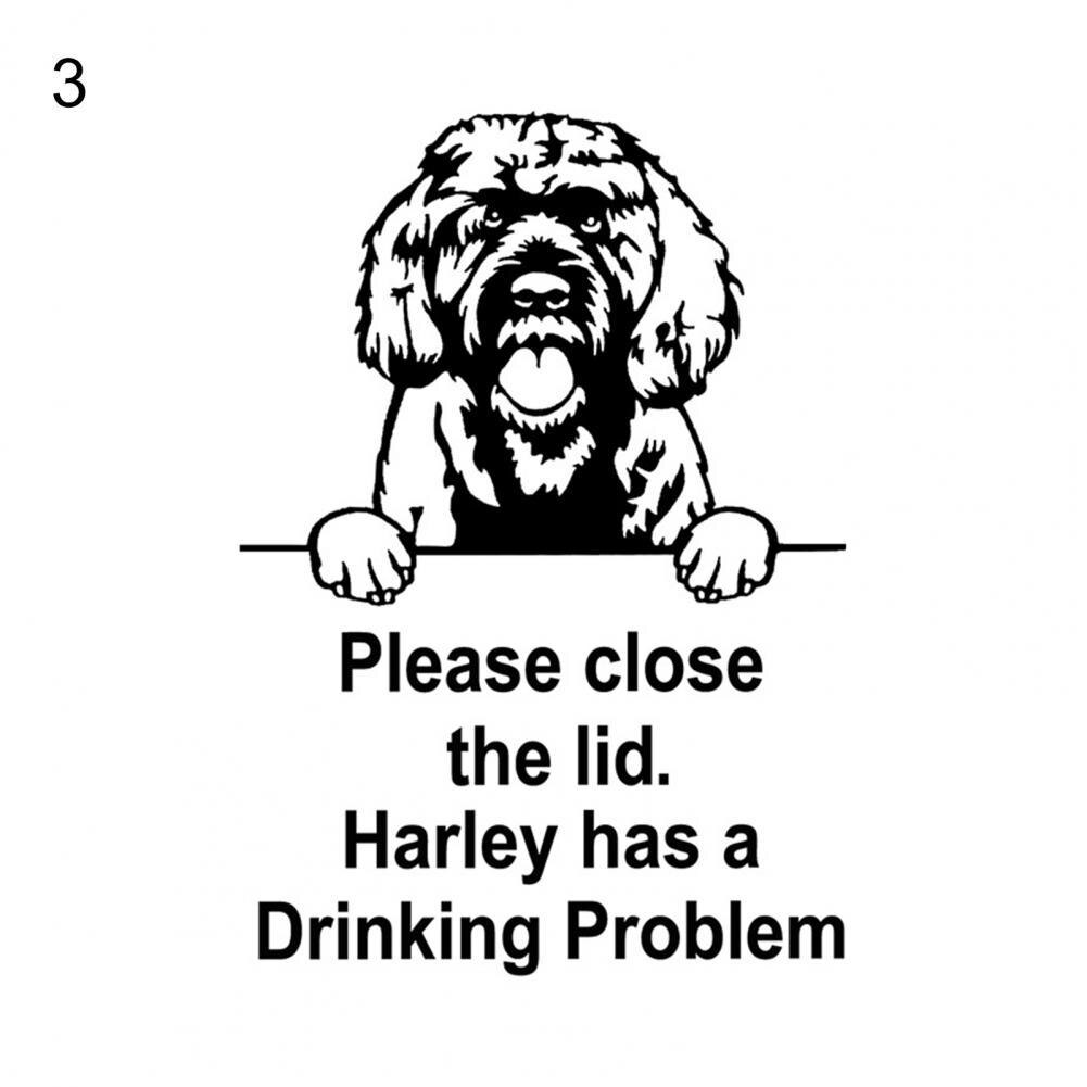 Toilet Seat Decal No Residue Self-adhesive Paper Toilet Seat Decorative Dogs Sticker for Home: Style 3